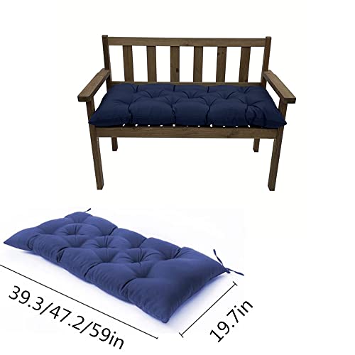SeaHome Indoor/Outdoor Bench Cushion,Waterproof Swing Seat Cushion,Outdoor Chair Cuhion,for Lounger Garden Furniture Patio Loveseat Bench (39.4" x 19.7", Light Grey) - color: Light Grey, size: 39.4" x 19.7"