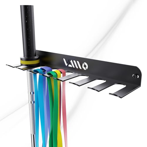 VAIIO Single Olympic Barbell Hanger,Garage Gym Bar Wall Rack,Vertical Barbell Mount Rack,Black Powder Coated,Space Saving Commercial or Home Gym Accessory,Holds Under 33mm Bar Size - color: 3mm Black 7 Hooks