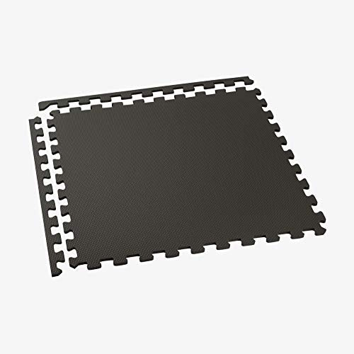 We Sell Mats 1/2 Inch Thickness Multipurpose EVA Foam Floor Tiles, Interlocking Floor Mat for Indoor Gym and Home Use, 24 in x 24 in, Black, 16 Square Feet (4 Tiles) - color: Black, style: 16 Square Feet (4 Tiles)