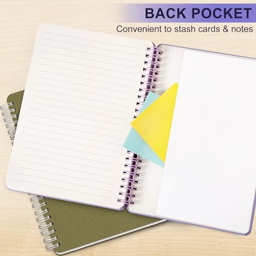 ABERLLS Lined Spiral Journal Notebook with 160 Pages, 8×5.7in, A5 Spiral Notebook, Journaling Notebooks for Work, School, Women, Men, College Ruled Spiral Notebook, Hardcover Leather Journals, Purple - color: Purple, size: A5