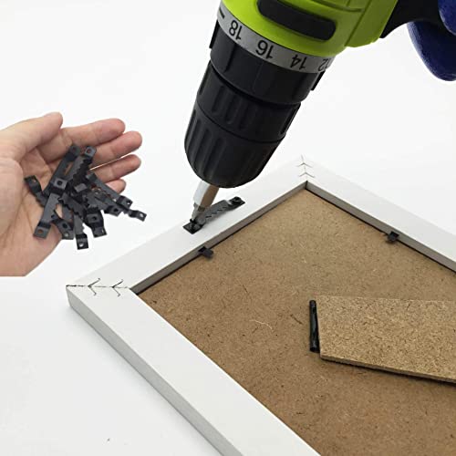 100 Pack Small Sawtooth Picture Hangers Steel Picture Hangers Picture Frames Hangers with Screws Picture Hang Solutions, for Hanging Clock Paintings Artwork Picture Frame Hook Photos (Black) - color: Small Black -100 Pack
