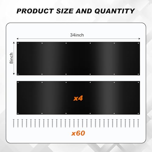 Tatuo 4 Pcs 34 x 8 Inch Door Kick Plates for Exterior Interior Bulk Doors Protection Decor Rectangular Aluminum Door Push Plate with Satin Finish (Black) - color: Black, size: 34 x 8 Inch