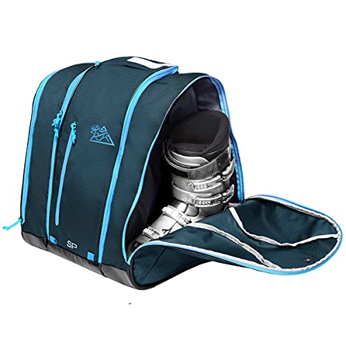 KULKEA Speed Pack Ski Boot Backpack - Ski Boot Bag With Open Pack Design - Durable, Spacious, Water Resistant Gear & Boot Storage - color: Blue Run