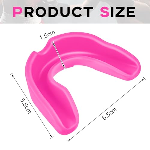 BBTO 20 Pcs Football Mouthguards Bulk | Youth & Adult Mouth Guard No Boil Mouthpiece Adult Youth Braces Soft Mouth Guard for Lacrosse Basketball Hockey Wrestling - color: Pink, size: L
