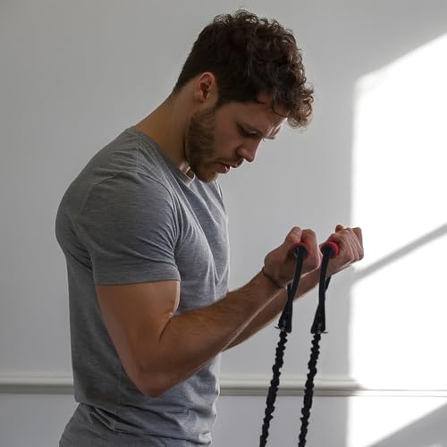 Toddmomy Ab Roller Pull Ropes Abdominal Wheel Pull Ropes Resistance Bands for Core Training Built-in Cloth Cover 4 Pack for Home and Gym Use