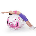 Gemscream Gymnastics Barrel Inflatable Air Roller Mat 40" x 24" Glitter Tumbling Air Barrel Gymnastic Cylinder Tumble Equipment for Back Handspring Trainer Cheerleading Yoga Home Use - color: Glitter Pink