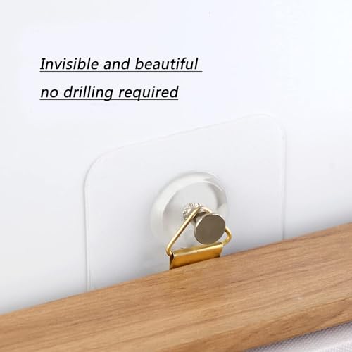 14PCS Picture Hangers Without Nails, Wall Hangers Without Nails, Adhesive Wall Hooks, to use Inside Kitchen, Bathroom, Home and Office (14mm) - style: Minimalist