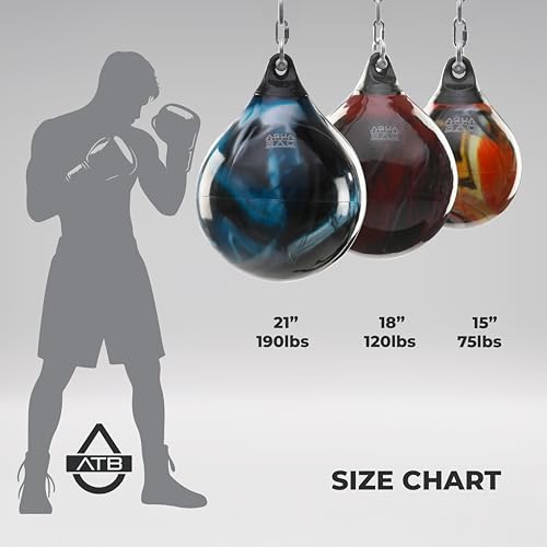 Aqua Training Bag 15" 75 Pound Heavy Punching Bag - color: Blood Red