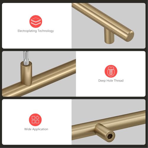homdiy 15Pack 2-1/2in Cabinet Handles Champagne Bronze Kitchen Cabinet Pulls Drawer Pulls for Dresser Drawers - color: Champagne Bronze, size: 2-1/2in hole centers