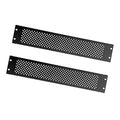 RIVECO 2U Vented Blank Panels for Rack & Cabinets Front Cover Panel 19-Inch Server & Network Rack Mount 2PCS Black - size: 2U