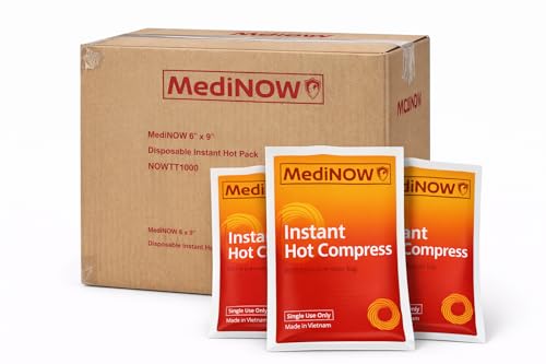 MediNOW Instant Hot Pack 6 x 9 [36 Pack] Disposable, Instant Heating Bag for Pain Relief, Sore Muscles, Cramps, Muscle Spasms, Heat Pack for First Aid - size: 6 x 9