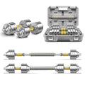 PHOEROS Adjustable Dumbbell Set - 44/66/88 LBS weights set, Dumbbell Barbell 3 in 1, Steel Dumbbells Pair with Connecting Rod for Adults Women Men Fitness Workout, Home Gym Exercise Training Equipment - color: 88lbs