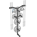 Wall Mounted Weight Plate Rack, Heavy Duty Olympic Barbell Holder & T Bar Row Landmine Attachment, 5 Pegs & 4 Barbell Storage, Space-Saving Home Gym Organizer - color: A. Mounted Weight Plate Rack