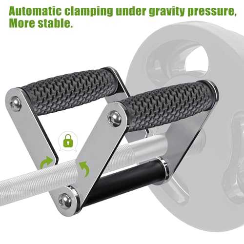 SELEWARE V Bar & T Bar Landmine Handle Attachment for 2" Barbell Bar, Solid Multi-Grip Landmine Handle T Row Attachment with Non-Slip Rubber Handle, Fits 2" Olympic Bars Strength Training Bars - color: B. V Bar