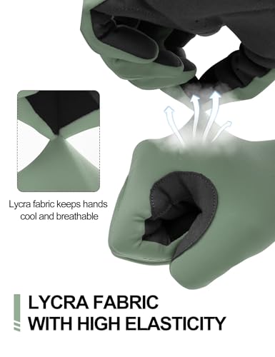 INBIKE Breathable Bike Gloves for Men Women, Full Finger Pad Cycling Gloves, Touchscreen Reflective Mountain Biking Bicycle - color: Green, size: Small (Hand Circumference 7-7.25inch)