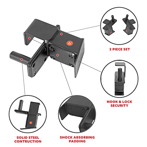 Sunny Health & Fitness Power Cage Squat Rack Attachments for Home Gym | Strength Training, Expanded Workout Variety, Durable Construction, Secure Fit, Quick Installation, Versatile Exercise Support - style: J-Hook