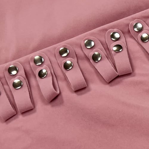 UnionPlus Velvet Travel Jewelry Roll Bag Organizer for Necklace, Elastic Band and Anti-winding, Blush Pink - color: Blush Pink, size: Medium