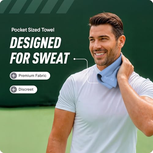 Pocket-Sized Sweat Towels - The Original Sweat Absorbing Handkerchiefs - Quick-Dry Microfiber Sweat Rags for Face, Hands, & Body - Men & Women - Gym, Sports, and Work (Desert: Large Size, 3 Pack) - color: Desert