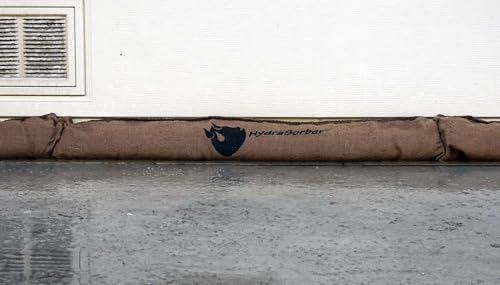 HydraSorber - Sandless Sandbags - Water Absorbent Flood Barrier - size: 11 Foot Length (Single Unit)