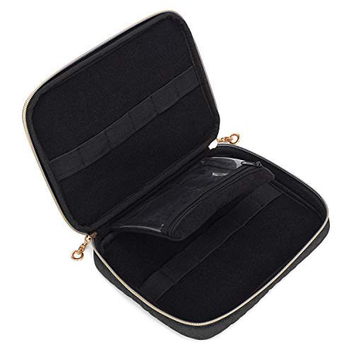 Teamoy 12 Watch Band Storage Case, Watch Band Organizer Holder, Black | Compatible with All Series Apple Watch Bands & Smart Watch Bands, Travel Organizer Fit for Most Sizes of Watch Straps - color: Black