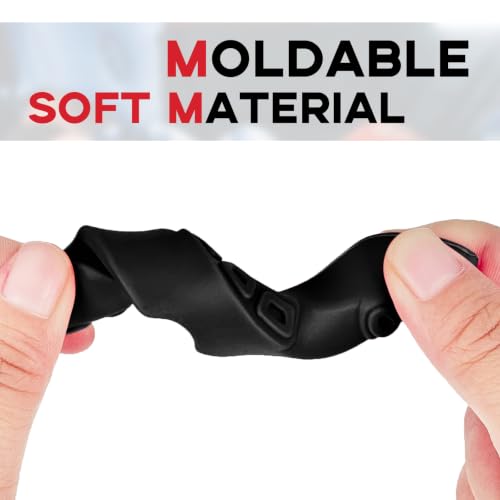BBTO 20 Pcs Football Mouthguards Bulk | Youth & Adult Mouth Guard No Boil Mouthpiece Adult Youth Braces Soft Mouth Guard for Lacrosse Basketball Hockey Wrestling - color: Black, size: L