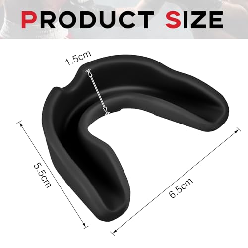 BBTO 20 Pcs Football Mouthguards Bulk | Youth & Adult Mouth Guard No Boil Mouthpiece Adult Youth Braces Soft Mouth Guard for Lacrosse Basketball Hockey Wrestling - color: Red,black, size: L