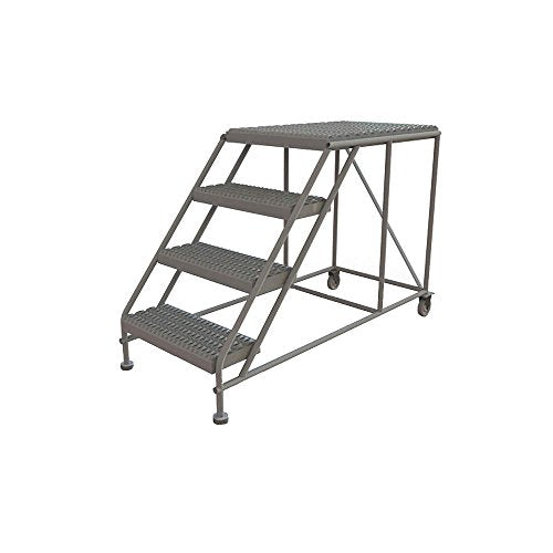 Tri-Arc WLWP042436 4-Step Forward Descent Mobile Steel Work Platform, 24-Inch x 36-Inch Platform - size: 24" x 36", style: 4-Step