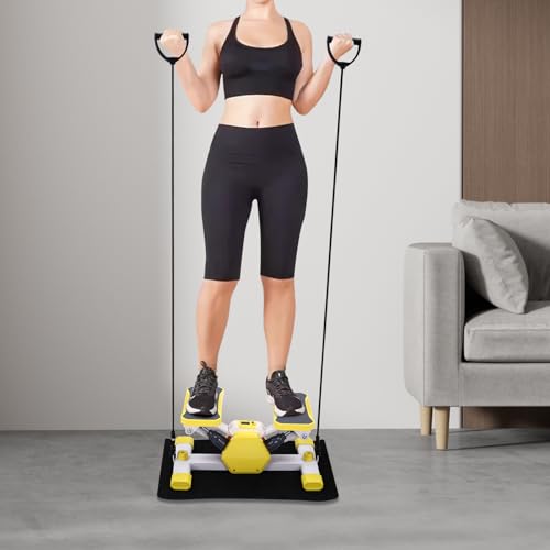 Stair Stepper, Stepper Machine with Resistance Bands, Fitness Stepper, Exercise Stepping Machine, Twist Stepper for Full Body Workout, Home Fitness Equipment, 330lbs Weight Capacity