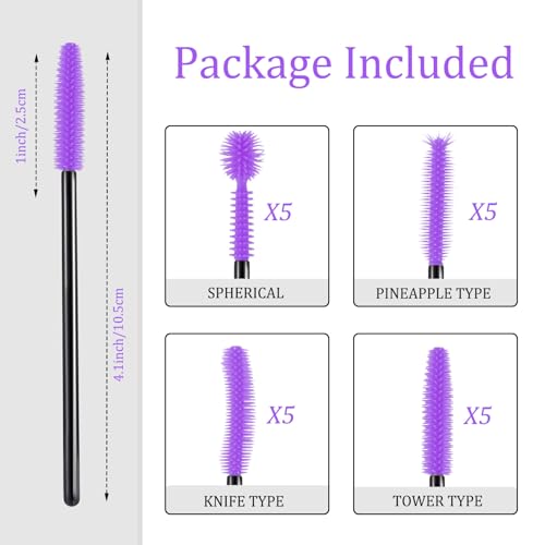 FJW Machine Cleaning Brushes, Reusable Silicone Dense Bristles Clean Brush for Sewing Machine Internal and Spool Area, The Every Nook and Cranny Sewing Machine Cleaning Tools 20 PCS Purple - color: Purple