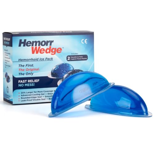 Hemorrhoid Ice Pack for Relief & Cooling Support – Twin Gel Pack with Hygienic Case – Reusable Cold Therapy for Hemorrhoids, Swelling, Postpartum & Discomfort – Water-Based Gel