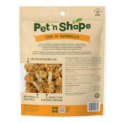 Pet 'n Shape Chik 'N Rice Dumbbells - All Natural Dog Treats, Chicken, 32 oz - size: 2 Pound (Pack of 1)