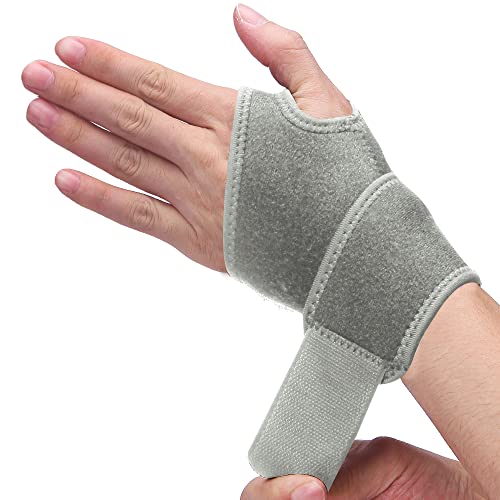 Wrist Brace for Carpal Tunnel, Breathable and Adjustable Wrist Support Brace for Arthritis and Tendinitis, Wrist Compression Wrap for Pain Relief, One Size Fits Left or Right Hand – Single - color: Grey