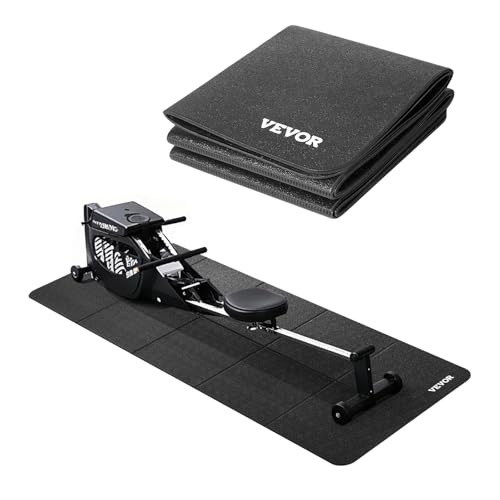 VEVOR Treadmill Mat for Carpet Floor, Exercise Equipment Mat for Treadmills, Stationary & Recumbent Bikes, High Density PVC Floor Protector Gym Mats, Waterproof and Non-Slip for Home Gym - size: 24"x 68"x 0.24"
