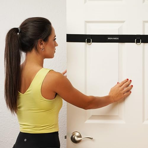 Iron Neck Door Anchor Stap for Resistance Bands - Portable Exercise Band Accessories Home or Gym Workouts - Loop Door Anchor, Resistance Band Workouts for Men and Women - Clip Door
