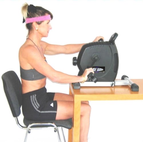 DeskCycle MagneTrainer-ER Mini Exercise Bike with Ultra-Smooth Magnetic Resistance, Arm and Leg Exerciser for Joint Mobility, Circulation, and Recovery, Black (DSK-SPO-MGTRAINER)