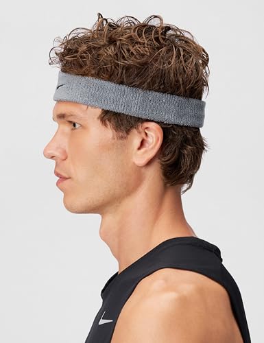 Nike Unisex Adult Swoosh Classic Headband - color: Cool grey/black