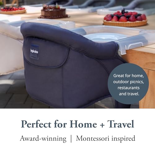 Inglesina Fast Table Chair - Award-Winning Baby High Chair for Eating & Dining - Compact, Portable & Foldable - Leaves No Scratches - for Babies 6-36 Months & 1-3 Year Old Toddler - Navy - color: Navy, style: Chair