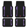 Rubbermaid Car Floor Mat, Heavy Duty All-Weather Car Mats Full Set with Dual-Tone Purple Aluminum Inserts – Universal Fit, Anti-Slip Backing, Trim-to-Fit for Most SUV, Sedan, Van - color: Purple
