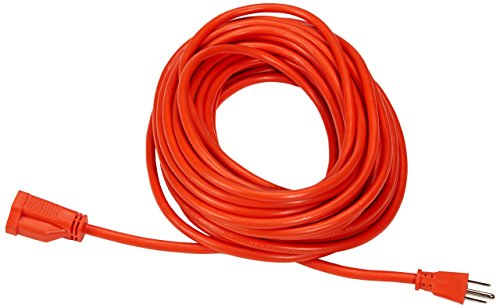 Amazon Basics 50-Foot 3-Prong Indoor/Outdoor Extension Cord, Heavy-Duty, 13 Amps, 1625 Watts, 125 VAC, Orange - color: Orange, size: 50 ft