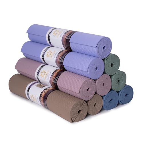 Voyage 5mm Studio Yoga Mats, 10 Pack, 72x24in - color: Calm Studio Assorted