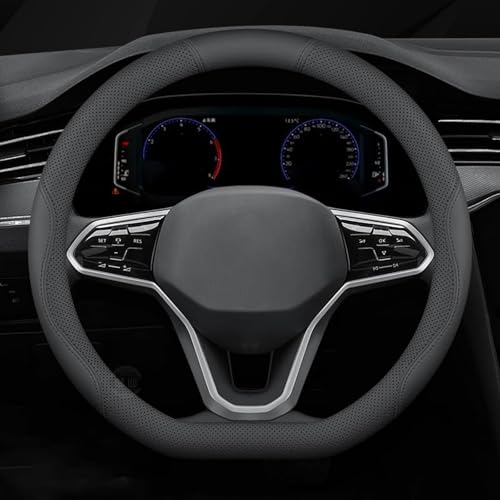 for Volvo XC-40 XC-60 XC-70 XC-90 AB 2020-2026+ Car Steering Wheel Cover Anti-Slip Breathable Car Steering Wheel Protector Car Accessories Interior,D-Type-Black - color: D-type-black