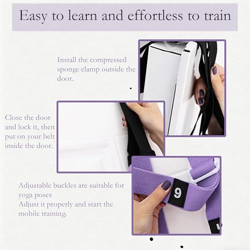 Door Swing Yoga Silk Yoga Strap for Home Aerial Flexibility Training | Soft silky fabric, door mounted design, full body stretch, aerial yoga workout for adults & dancers