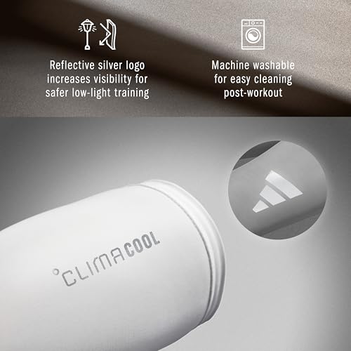 adidas Climacool Compression Arm Sleeves - color: White, size: Adult Large/Extra-Large