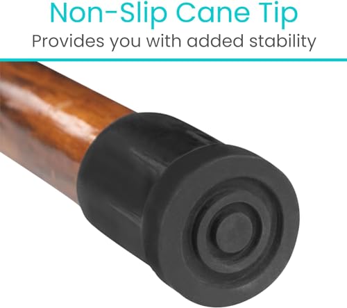 Vive Wooden Walking Stick - Willow Cane for Seniors Hiking & Balance | Heavy Duty Carved Twisted Wood Sticks for Men & Women - Stylish Support Pole for Outdoor Trekking & Weight Bearing