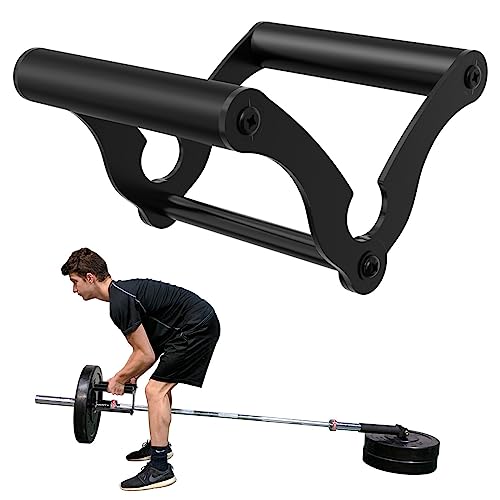 AimiDream V Bar Landmine Handle Attachment for Barbell Bar, Solid Multi-Grip Landmine Handle Attachment with Non-Slip Rubber Handle, Fits Olympic Bars Strength Training Bars - color: Black