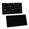MOOCA 54 Clip Pendant/Body Jewelry Showcase Display Pad with Built in Easel for Belly Button Rings, Tongue Rings and Industrial Barbell organizer, Black Velvet, 2 Pieces Set - color: Black Velvet