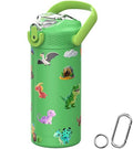 MYFOREST 14oz/400ml Insulated Kids Water Bottle, Odor-free Liner, 3D Touch | No Plastic Taste, Surgical Steel - No Chemical Leaching, Name Spot, Soft Sipper, Gift for Dino Fan, DinoCraft: Chibi - color: DinoCraft: Chibi