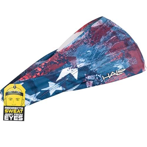 Halo Headband Bandit - 4" Wide Pullover Sweatband Running Headband Men Women Absorbent Soft Comfortable.Channels Sweat Out of Your Eyes Keeps Hair in Place No-Slip - color: Stargazer