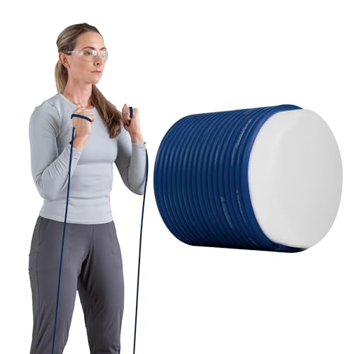THERABAND Latex Resistance Tubing, Blue, Extra Heavy, Level 4, 25 ft Roll, Professional Grade for Upper and Lower Body Workouts, Cut-to-Length, Color-Coded Resistance Levels - color: Level 4 / Extra Heavy - Blue, size: 25 Foot
