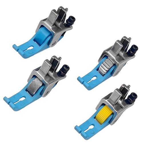 Narrow Roller Presser Foot for Industrial Single Needle Lockstitch Sewing Machine (Plastic Gear Wheel) - color: Plastic Gear Wheel